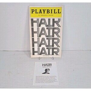 Hair Broadway Playbill 2010 Al Hirschfeld Theatre Sasha Allen Musical Program